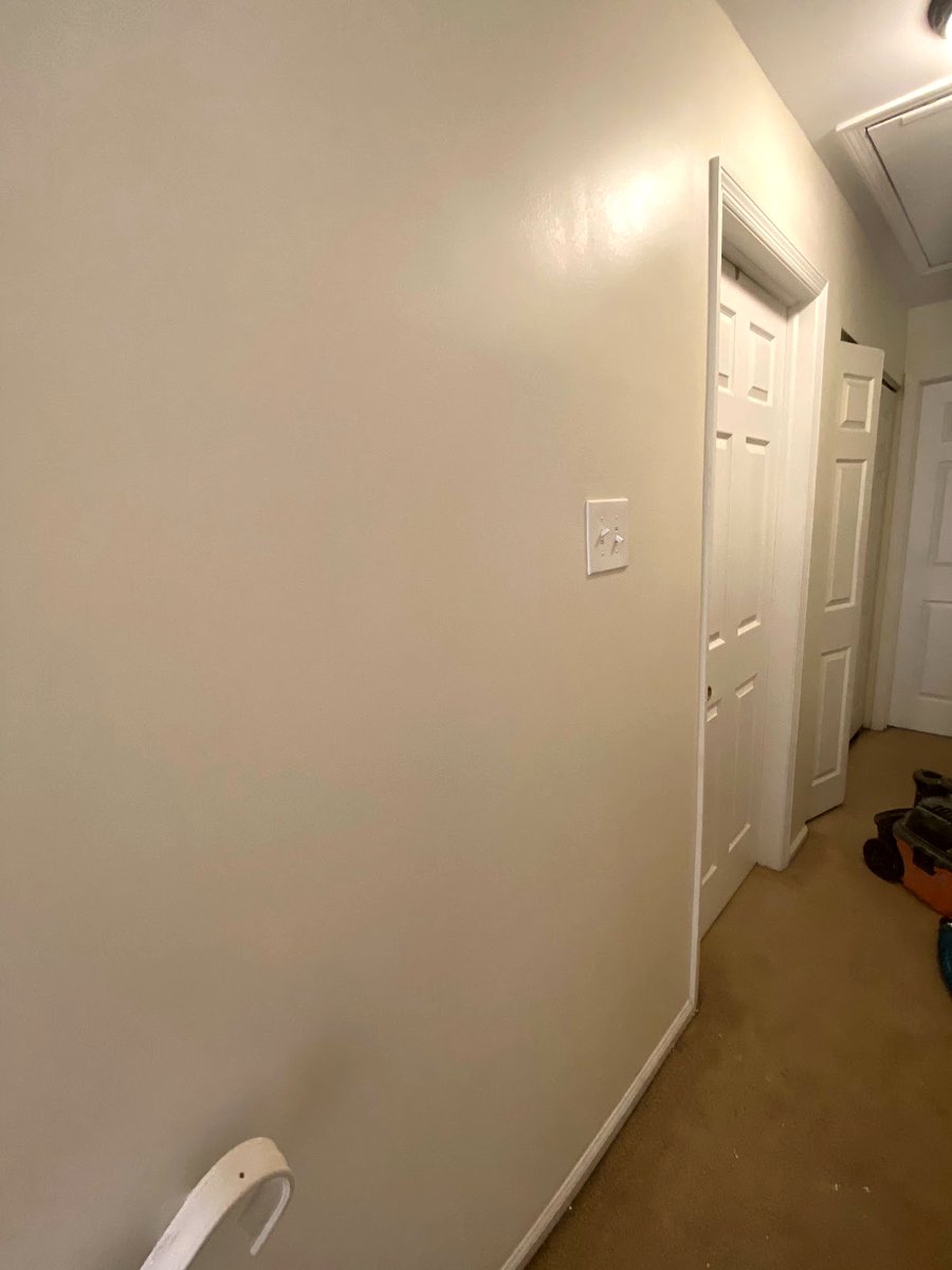 Wall Patch After Electrical Work — finished result